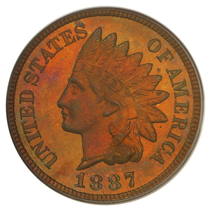 1887 1C PCGS PR66RB - Indian Cent