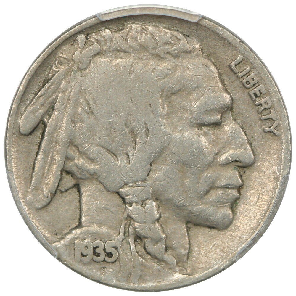 1935 5C PCGS Fine 15 (DDR, FS-801) - Buffalo Nickel