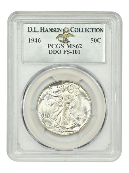 1946 50C PCGS MS62 (DDO, FS-101)