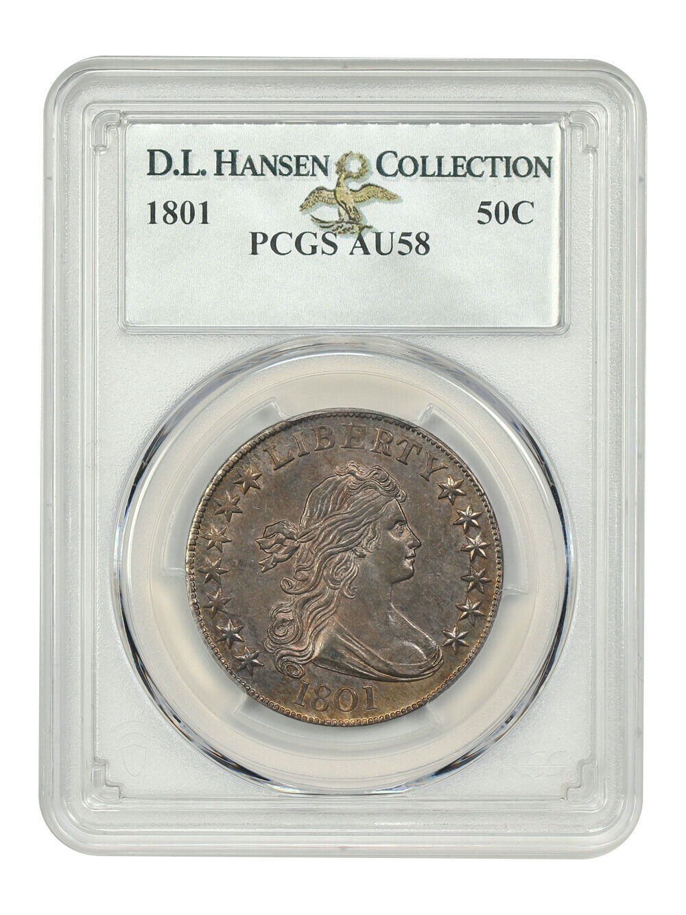 1801 50C PCGS AU58