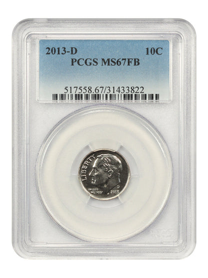 2013-D 10c PCGS MS67 FB