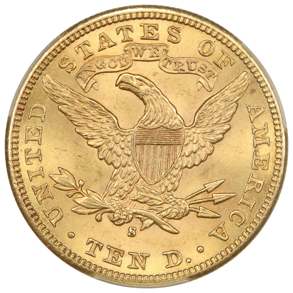 1892-S $10 PCGS MS64 - Liberty Head $10