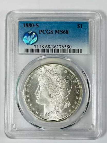 1880 S Morgan Silver Dollar PCGS MS-68 Sight White