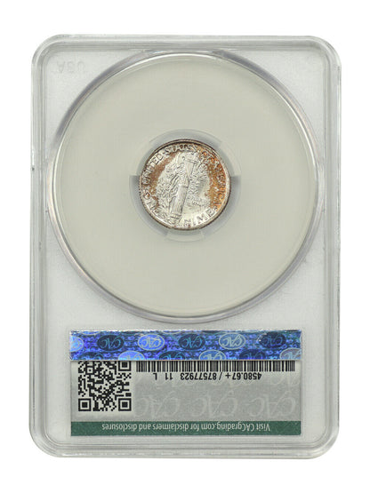 1935-D 10C CACG MS67+FB ex: D.L. Hansen - Mercury Dime