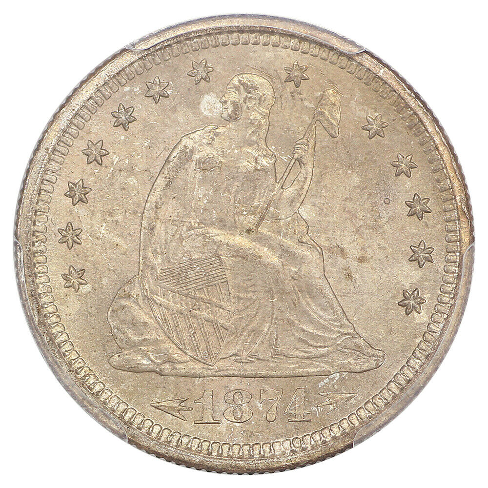 1874-S 25C PCGS MS65 (Arrows) ex: D.L. Hansen