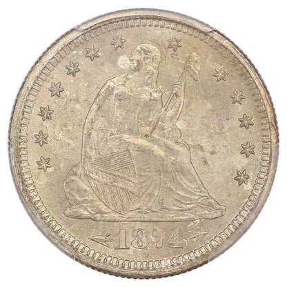 1874-S 25C PCGS MS65 (Arrows) ex: D.L. Hansen