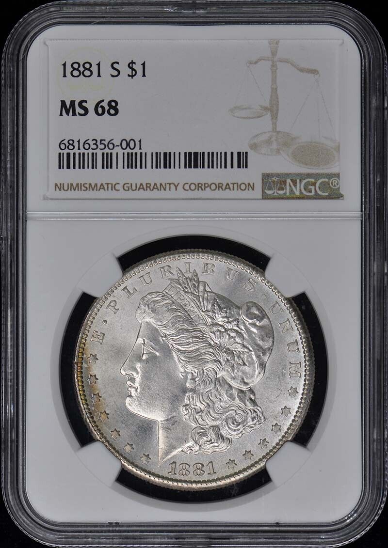 1881-S Morgan Dollar S$1 NGC MS68