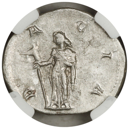 Ancient Roman: Trajan Decius (AD 249-251) AR Double-Denarius NGC MS