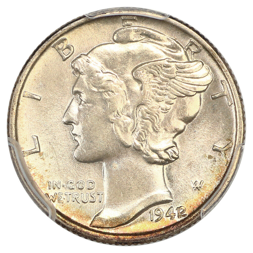 1942/1 10C PCGS MS65+ - Mercury Dime