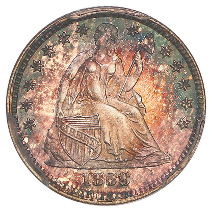 1859 H10C PCGS PR66CAM ex: D.L. Hansen