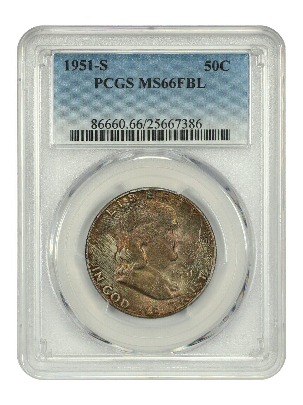 1951-S 50C PCGS MS66FBL