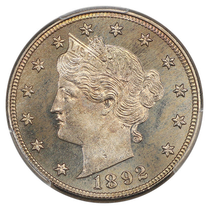 1892 5C PCGS PR67CAM