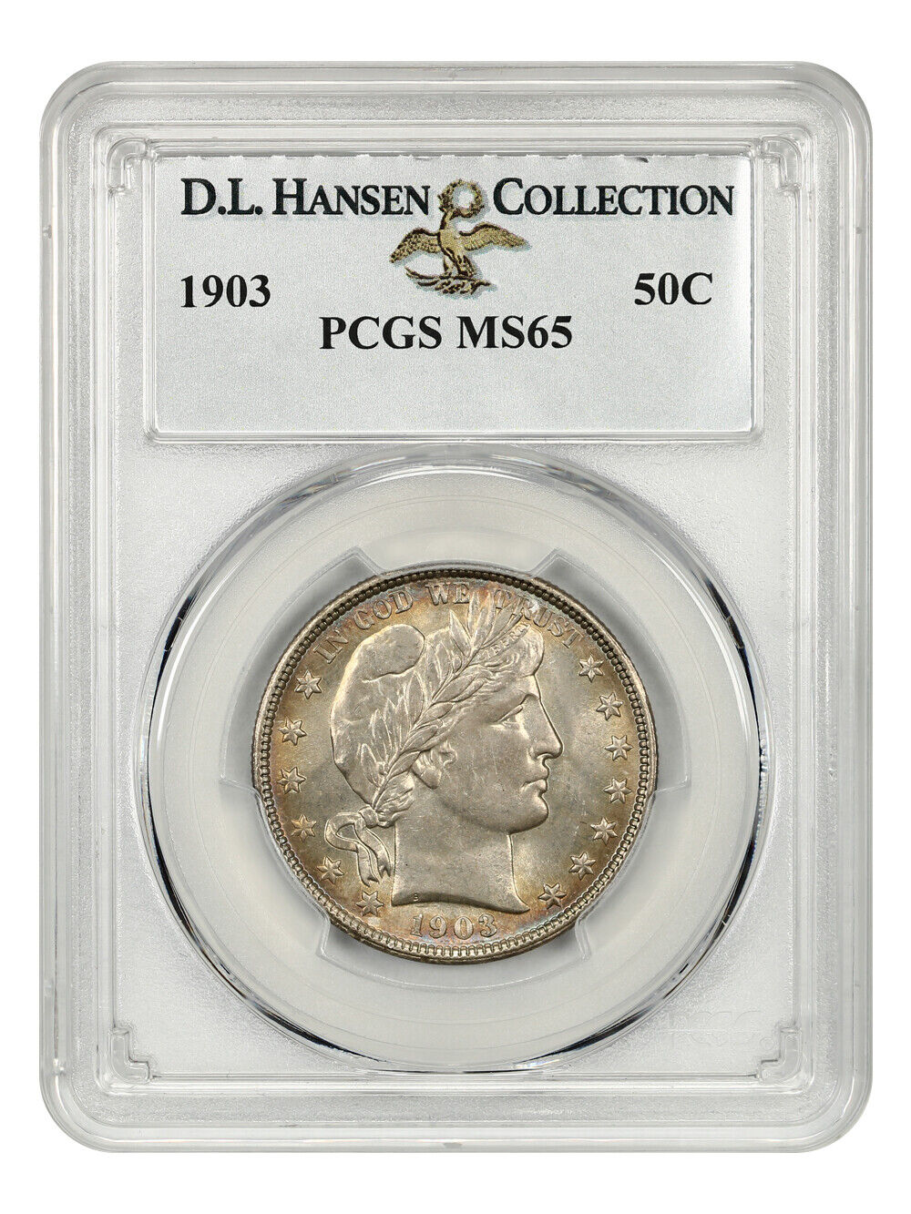 1903 50c PCGS MS65 ex: D.L. Hansen