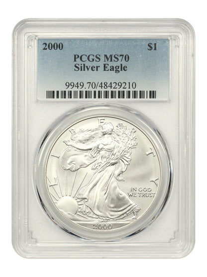 2000 $1 Silver Eagle PCGS MS70