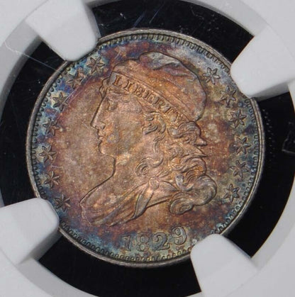 1829 Capped Bust Dime, Sm Size 10C NGC MS66