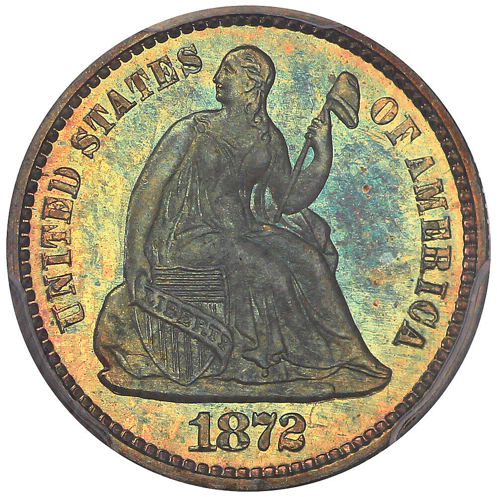 1872 H10C PCGS/CAC PR67 ex: D.L. Hansen