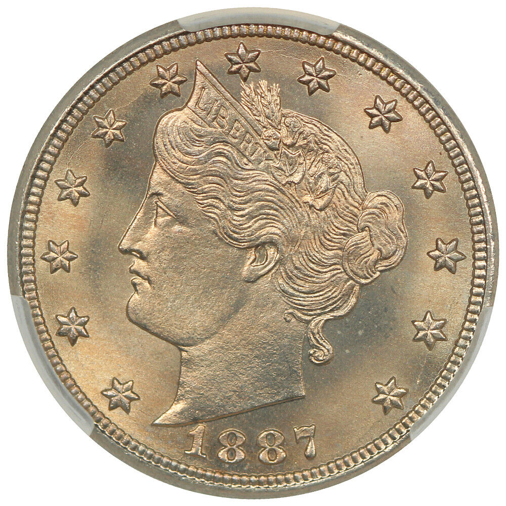 1887 5C CACG MS66+ ex: D.L. Hansen - Liberty Nickel