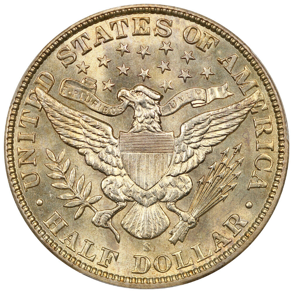 1911-S 50c PCGS MS66 ex: D.L. Hansen