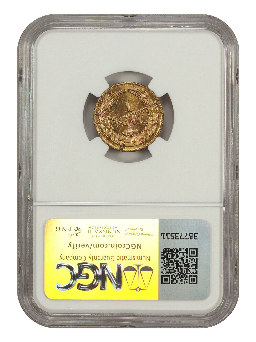 CSA: (1961) Goldine 1c Bashlow NGC MS68 (Restrike, Defaced Dies) - Other