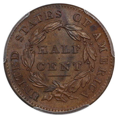 1832 1/2C PCGS MS65BN ex: D.L. Hansen