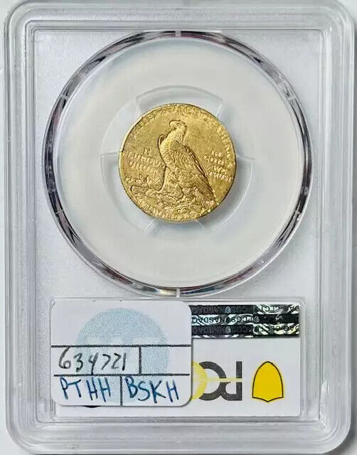 1909 D Gold Half Eagles $5 Indian Head PCGS MS-63+ CAC