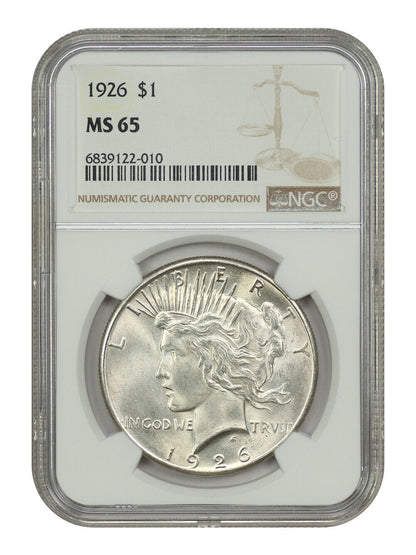 1926 $1 NGC MS65 - Peace Dollar