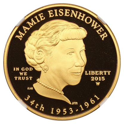 2015-W $10 Mamie Eisenhower NGC PR70DCAM