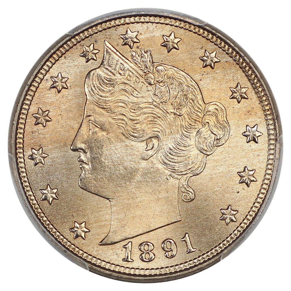 1891 5C PCGS MS67 ex: D.L. Hansen