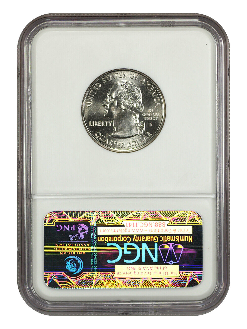 2002-D 25C Louisiana NGC MS68 - Washington 50 States Quarters