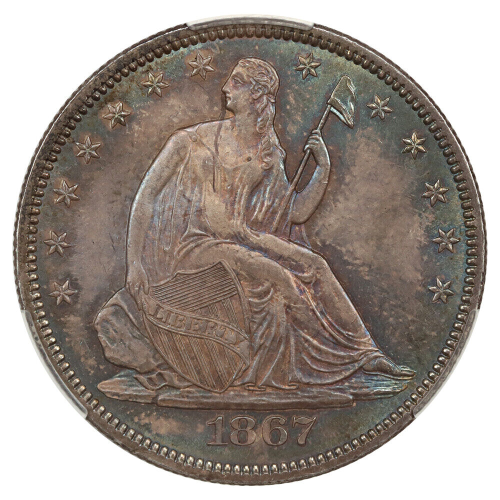 1867 50C CACG MS66 ex: D.L. Hansen - Liberty Seated Half Dollar