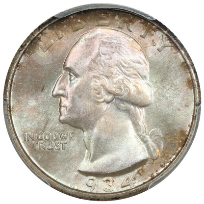 1934-D 25C PCGS MS67 ex: D.L. Hansen - Washington Quarter - Key Date WQ