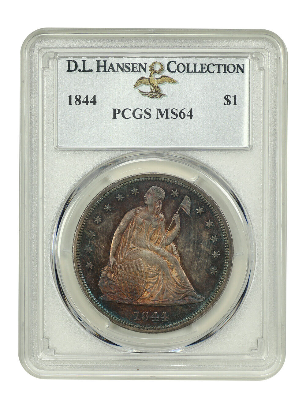 1844 $1 PCGS MS64 ex: D.L. Hansen