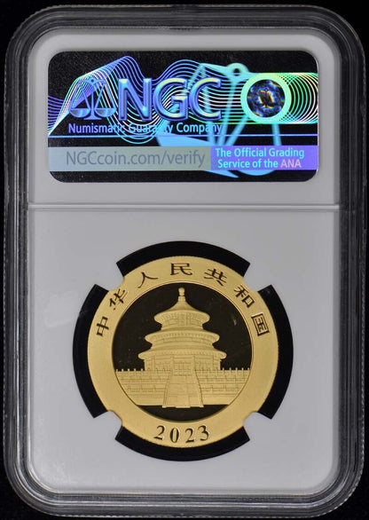 2023 China Gold Panda 5-Coin Set NGC MS70 1st Day Signed Silver Labels