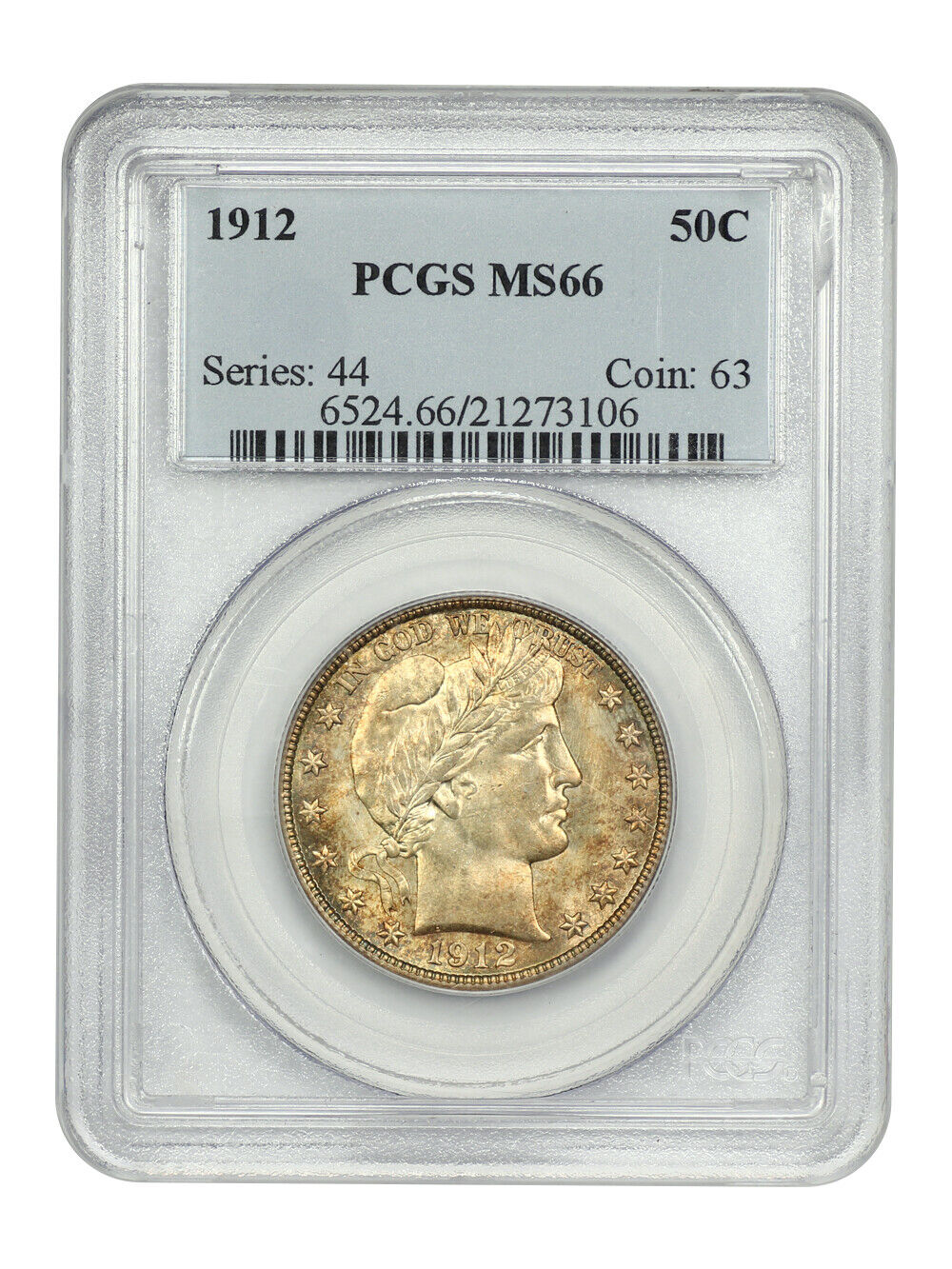 1912 50C PCGS MS66