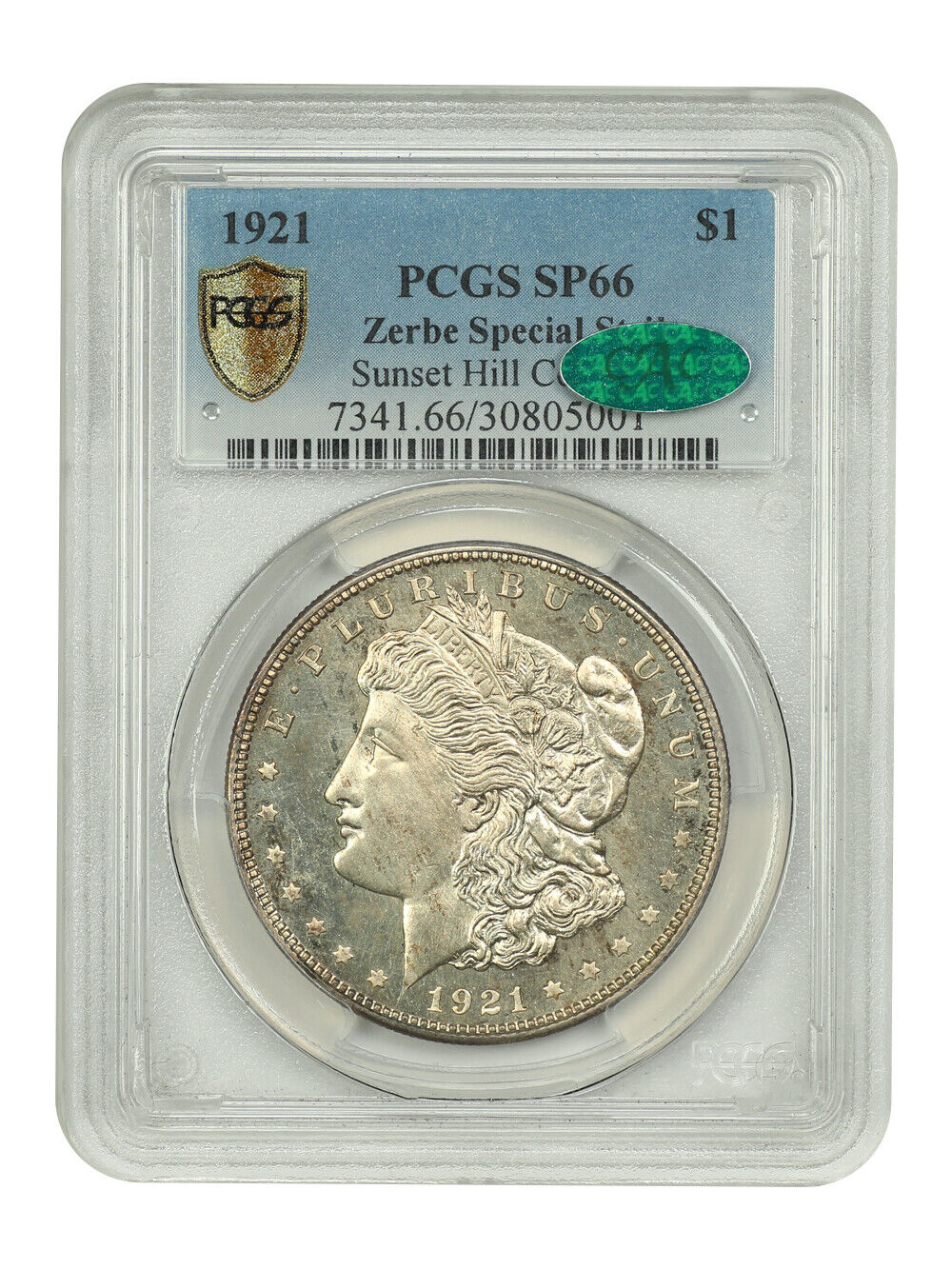 1921 $1 Zerbe Special Strike PCGS/CAC SP66 - Morgan Dollar