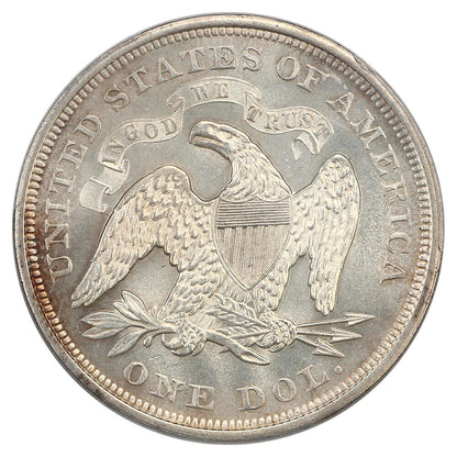 1873 $1 Seated PCGS MS65 ex: D.L. Hansen