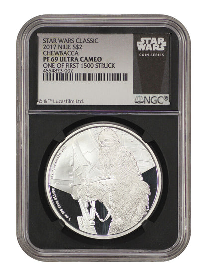 Niue: 2017 $2 Star Wars Chewbacca NGC PR69DCAM (One of First 1500 Struck)