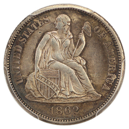 1862-S 10C PCGS MS62 ex: D.L. Hansen