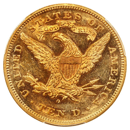 1879-O $10 PCGS/CAC AU58 ex: D.L. Hansen