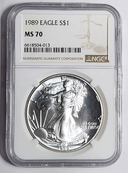 1989 Silver Eagles NGC MS-70