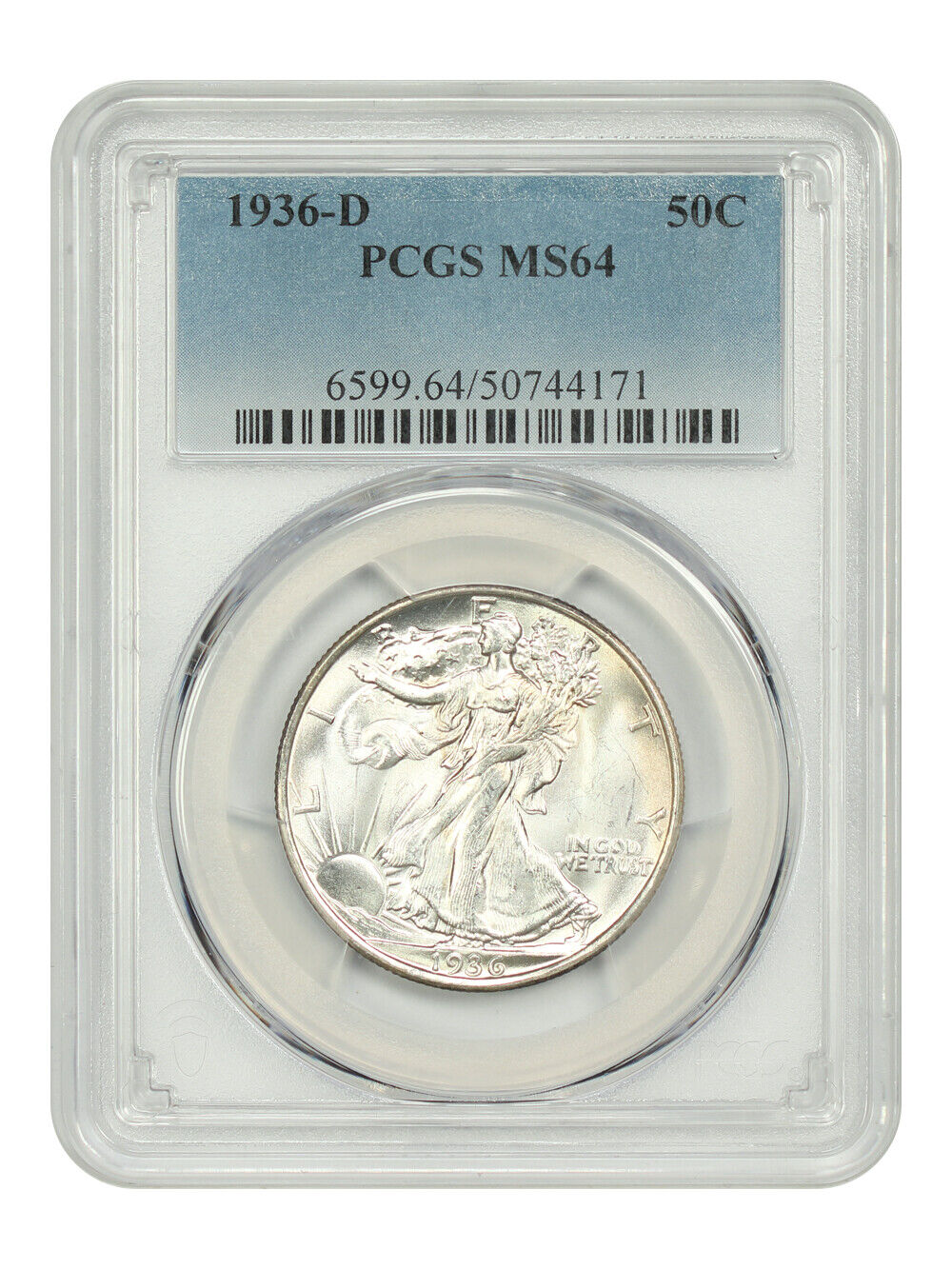 1936-D 50C PCGS MS64 - Walking Liberty Half Dollar