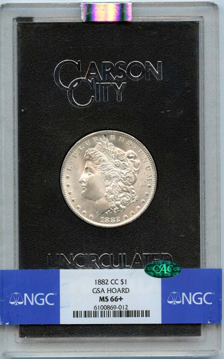 1882-CC Morgan Dollar GSA HOARD S$1 NGC MS66+ (CAC)