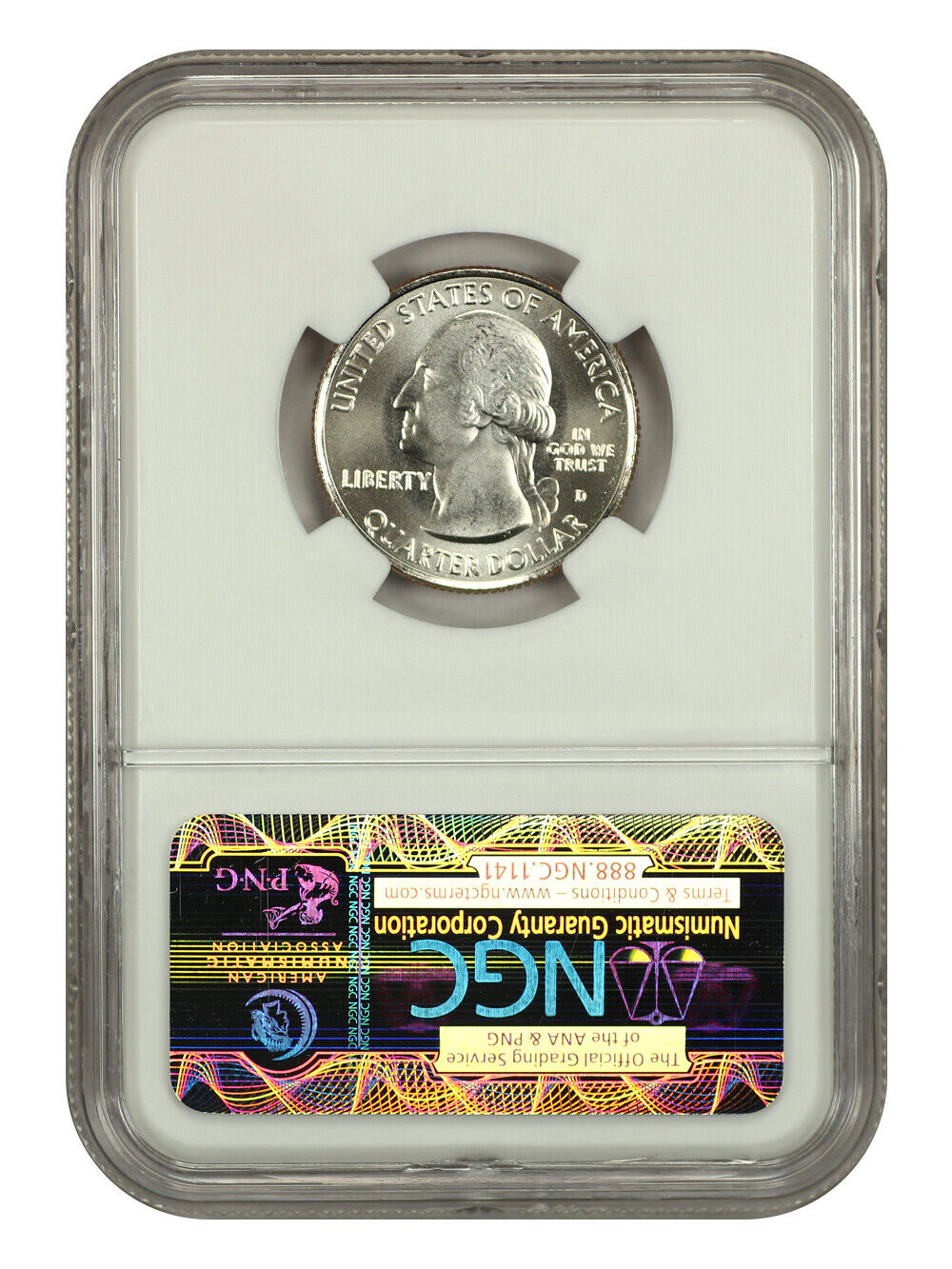 2010-D 25C Hot Springs NP NGC SP69 (Satin Finish) - Type 1 - Clad