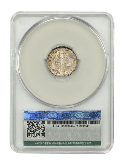 1926-D 10C CACG MS66+FB ex: D.L. Hansen - Mercury Dime