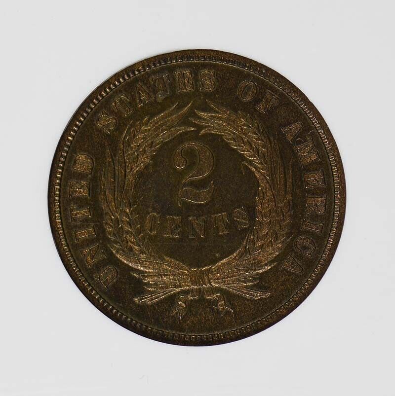 1868 Two Cent Piece 2C NGC PR67RB POP 5/0