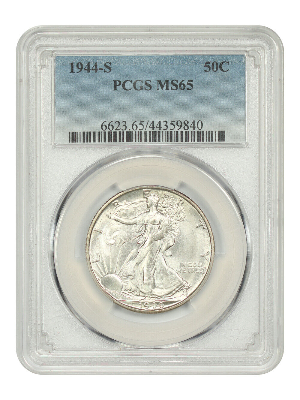 1944-S 50C PCGS MS65 - Walking Liberty Half Dollar