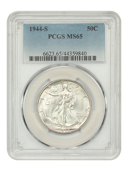 1944-S 50C PCGS MS65 - Walking Liberty Half Dollar