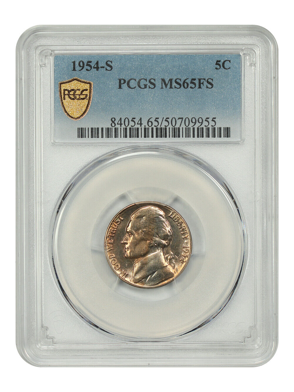 1954-S 5C PCGS MS65FS - Jefferson Nickel