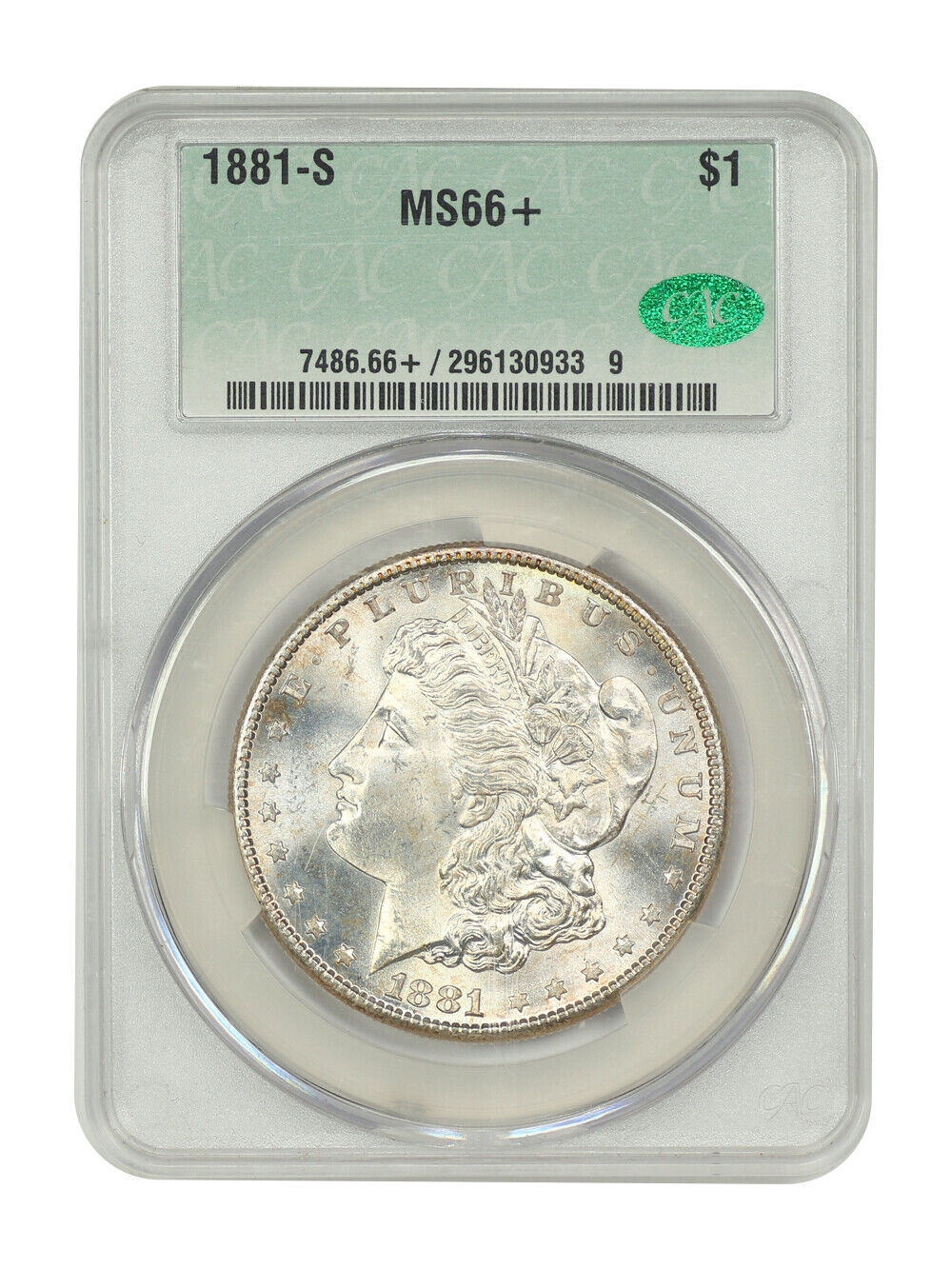 1881-S $1 CACG MS66+ - Morgan Dollar