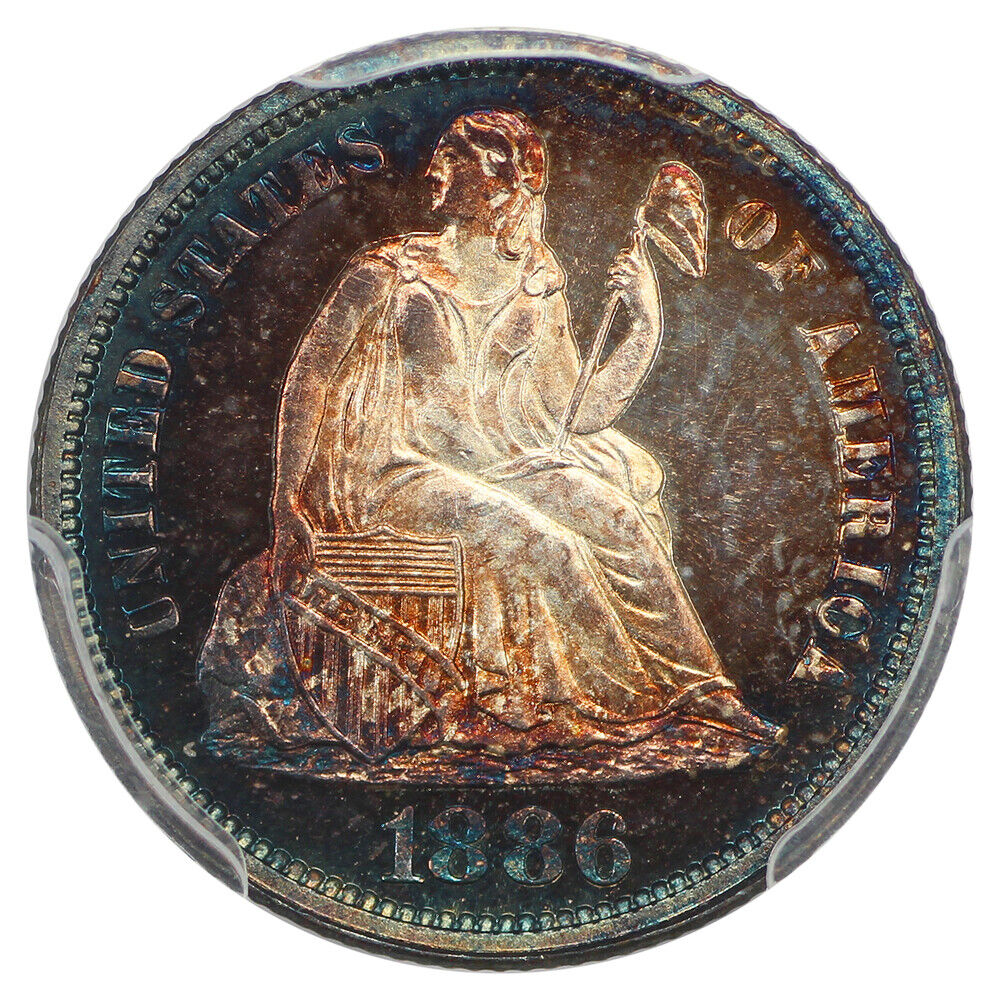 1886 10C PCGS PR67CAM ex: D.L. Hansen